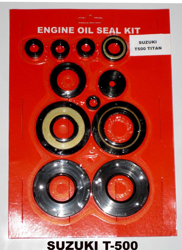 Suzuki T500 500 Titan Engine Crank Oil Seal Kit 1968 1969 1970 1971 19 –  Disaster Motors