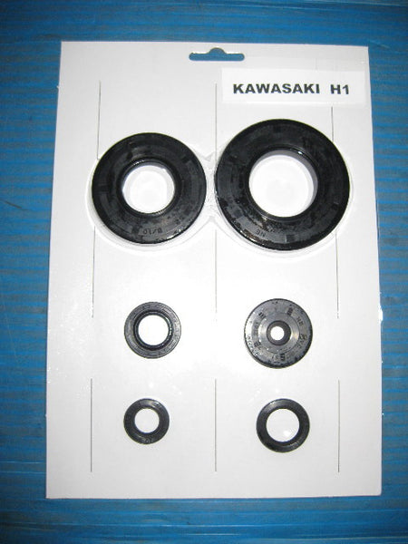 Kawasaki H1 500 Triple Mach 3 Engine Case Oil Seal Kit / Set KH500 Crank  Kick Shift Clutch +